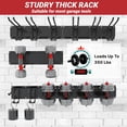thumbnail image 5 of Garage Tool Storage Rack,ENJOYWOOD 64 inch Wall Mount Garage Tool Organizer With 8 Adjustable Hooks and 4 Rails, Heavy-Duty Garden Tool Rack,Holds Up to 350 lbs, 5 of 9