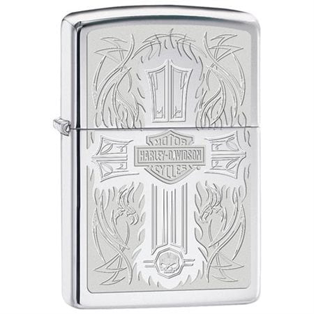 - Zippo HD Harley Davidson Cross High Polish Chrome 28982 Lighter