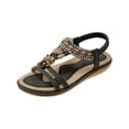 thumbnail image 2 of Womens Orthopedic Shoes, Orthopedic Shoes for Women Wide Width, Womens Sandals Arch Support Summer Beach Sandals Comfort Walking Shoes Bohemian Flip Flops Sandals for Women, Black 5, 2 of 9
