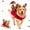 Style-E, variant on Santa Rider Pet Christmas Costume, Adjustable Cosplay Outfit for Small and Large Pets, Great for Holiday Gatherings Photos Celebrations