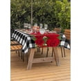 thumbnail image 2 of Outdoor Tablecloth with Umbrella Hole and Zipper, Valentine's Day Rectangle Table Cloth 60x120 Inch Waterproof Tablecloth, Red Roses Floral Leaves Buffalo Plaid Picnic Table Cover for Patio Camping, 2 of 7