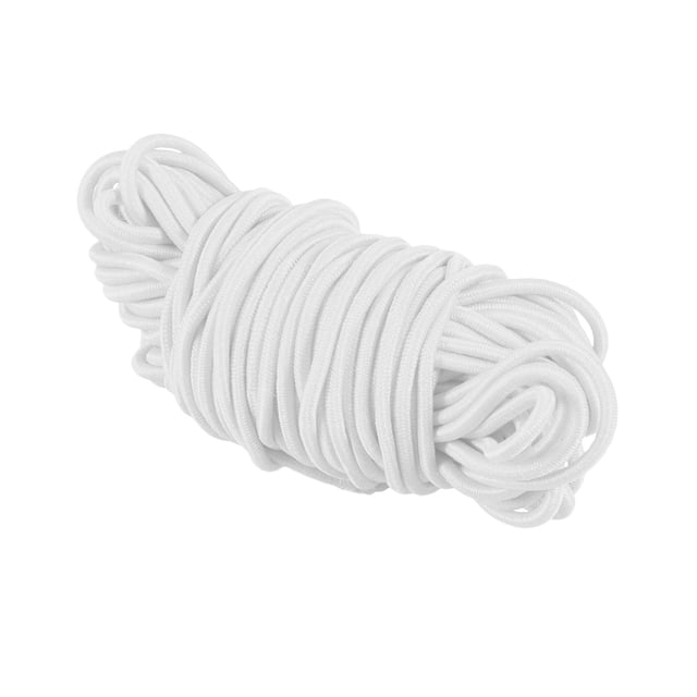1PC 10M Long Round Stretch Rope Rubber Band Elastic Cord Multi-purpose Elastic String Sturdy Elastic Rope for Store Home Use White