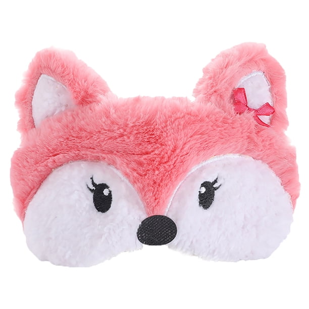 1 máscara de peluche adorable con diseño de animales para dormir, antifaz para dormir con sombreado.