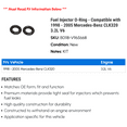 thumbnail image 2 of Fuel Injector O-Ring - Compatible with 1998 - 2005 Mercedes-Benz CLK320 3.2L V6 1999 2000 2001 2002 2003 2004, 2 of 2