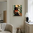 thumbnail image 2 of Nawypu African American Black Women Reading Book Framed Canvas Wall Art Poster Painting Wall Decor, Black Girl Print Picture Artwork Ready to Hang for Home Restroom Wall Decoration, 2 of 4