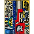 thumbnail image 2 of Vintage Apple Collection 25x32 Black Ornate Wood Framed with Double Matting Museum Art Print Titled - Fernand Léger - Study for Cinematic Mural-Study III, 2 of 4