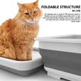 thumbnail image 4 of Hamiledyi Open Cat Litter Box, Kitten Potty Pan Semi-Enclosed Foldable Waterproof Travel Toilet for Indoor Cats Small Pet Kitty Rabbit Supplies Easy to Clean and Assemble 14.6"10.6", 4 of 6