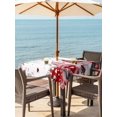 thumbnail image 2 of Outdoor Tablecloth with Umbrella Hole and Zipper, Valentines Gnomes Square Table Cloth 60x60 Inch Waterproof Tablecloth, Eucalyptus Pink Red Love Heart Picnic Table Cover for Patio Camping, 2 of 7