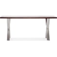 thumbnail image 3 of Finch Hamilton Wood and Metal Bench Dark Walnut Brown, 3 of 9