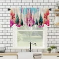 thumbnail image 4 of 54x18 Inches Colorful Princess Castle Window Valance Watercolor Pastel Royal Castle Plant Big Tree Flower Fantasy Fairy Tale Birthday Party Supplies Window Decoration, 4 of 6