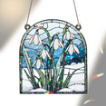 thumbnail image 5 of 89Bloom Snowdrop Stained Glass Hologram Ornament, Stained Glass Suncatcher Ornaments Home Decor, Holographic Ornaments, 5 of 6