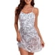 thumbnail image 1 of Gibobby Trajes de Baño para Mujer Mono de hombro para mujer con traje de baño estilo falda Conjunto de dos piezas Traje de baño estampado(Gris,G), 1 of 5
