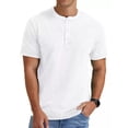 thumbnail image 2 of Playera Henley Casual Moda Manga Corta Para Hombre Algodón, 2 of 7