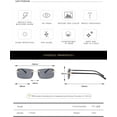thumbnail image 3 of Square Rimless Sunglasses for Men and Women Outdoor Vacation (Color : A, Size : Medium), 3 of 5