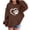 Brown, variant on Zorckvet Kids Hoodie Pullover Hoodie Hooded Fleece Sweatshirt Long Sleeve Hooded Sweatshirt Soft Fleece Jacket Warm Casual Hoodie Comfortable Streetwear Hoodie Kangaroo Pocket