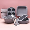 thumbnail image 1 of Silicone Bakeware Set Nonstick Baking Pans Cake Molds Set for Baking, Including Cookies Baking Sheet, 6 Cup Muffin Pan, Cake Pan, Bread Pan, Pizza Pan（7 Pcs ）, 1 of 6
