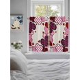 thumbnail image 3 of Valentine's Day Bathroom Window Curtain, Pink Strip Love Hearts Rustic Burlap Light Filtering Coffee Kitchen Curtains, Bedroom Living Room Curtains 2 Panel 84"x54", 3 of 6