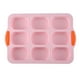 thumbnail image 1 of Molde para pasteles de silicona antiadherente con 9 cavidades ovaladas para hornear panes y pasteles perfectos en la cocina, 1 of 3