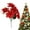 Red, variant on Poinsettia Flower for Christmas Tree, Christmas Glitter Poinsettia Artificial Bushes Decorations Ornaments for Home Decor Indoor Outdoor Porch Xmas Tree Wreath Table Centerpiece Cemetery