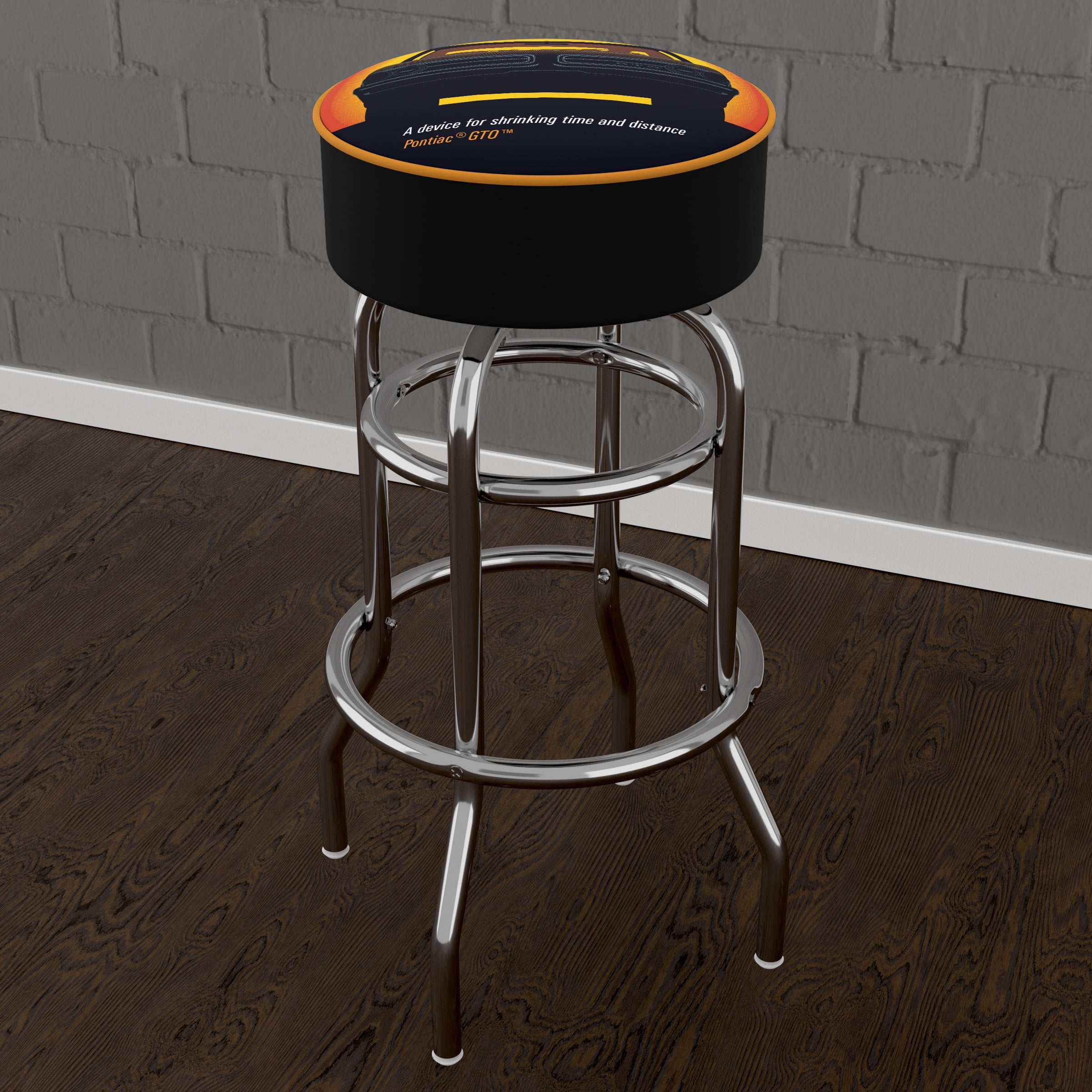 Trademark Gameroom Pontiac GTO - Time & Distance Bar Stool with Padded Seat