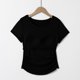 thumbnail image 4 of Tops de Manga Corta de las Mujeres Casual, Moda de Color Sólido, con la Almohadilla de Pecho Top de Pijama para las Mujeres, 4 of 5