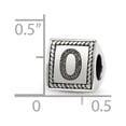 thumbnail image 2 of Sterling Silver Reflections Number 0 Triangle Block Bead Charm - Measures 8.18x8.18mm Wide, 2 of 2
