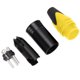 thumbnail image 3 of Conectores de audio XLR de alta gama chapados en plata y con acabado amarillo para soldar de forma casera, macho a hembra, 3 of 8