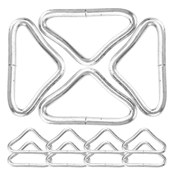 Hemobllo 35-Piece Galvanized Steel Triangle Buckle Set, Scratch-Resistant for Indoor Trampoline Play Equipment
