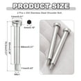 thumbnail image 2 of 2 Pcs 304 Stainless Steel Shoulder Bolt 8mm Shoulder Dia 60mm Shoulder Length M6x1 Thread Hex Socket Shoulder Bolts for Hydraulic Injection Molding Machinery Industries, 2 of 6