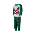 thumbnail image 3 of KOMOO Christmas Family Matching Pajamas for The Whole Family Cartoon Elk Print Tops Striped Pants Xmas Pajamas Parent-Child Outfit Pjs, 3 of 7