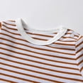thumbnail image 5 of Infant Baby Boy Clothes Stripes Long Sleeve Romper + Suspender Pants Outfit Set 0-3 Months, 5 of 6