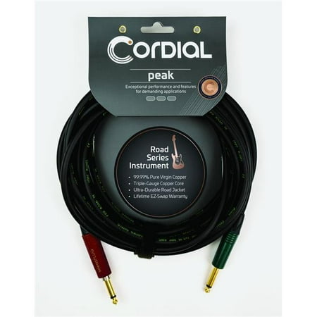 Cordial - Premium High-Copper Instrument Cable with Road Wrap & Silent Plug - Black