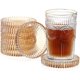 thumbnail image 1 of wonima44 8 Pack Amber Tone Crystal Coasters Round Cup Mat, Glass Coasters for Drinks Coffee Tea Wine, Decorative Wine Bottle Coasters, Crystal Drink Coasters for Restaurant bar Kitchen Dining Table, 1 of 1