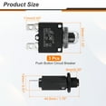 thumbnail image 2 of 3 Pcs 3Amp Push Button Circuit Breaker,125/250V AC 32V DC with Waterproof Caps, 2 of 6