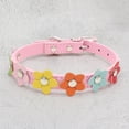 thumbnail image 4 of Flmtop Collier pour Animaux de Compagnie Décor Fleur Collier Ajustable Résistant à l'Usure pour Chien Fournitures pour Animaux Rose, 4 of 9
