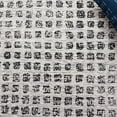 thumbnail image 6 of SAFAVIEH Ebony Adams Dot-Print Area Rug, Silver/Black, 6' x 6' Square, 6 of 11