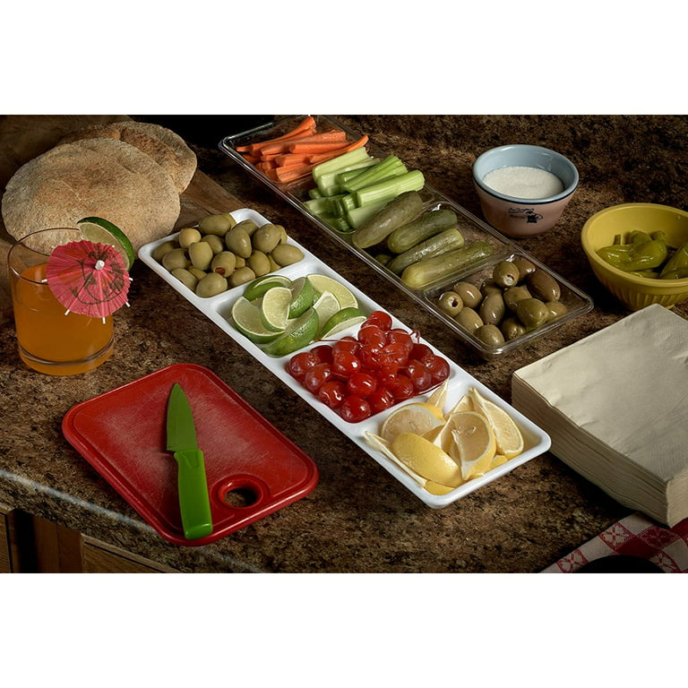 Clear Plastic Compartment Trays (7 x 16) - Perfect for Parties, Food, or  Candy - Pack of 6 