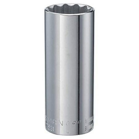 UPC: 0885911588683 | Craftsman Deep Socket SAE 1/2-Inch Drive 1-Inch 12-Point (CMMT47531) Full Polish