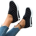 thumbnail image 5 of Polka Dot Black White Simple Pattern Unisex Adult Canvas Shoes Low-Top Slip on Shoes Casual Comfortable Flats Shoes, 5 of 6