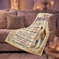 thumbnail image 6 of Inspirational Floral Daughter, Cozy Typography Art Scene, Warm Flannel Blanket for Living Room and Reading Nook, Art Lovers Mother's Day Gift, Artistic Home Decor, 6 of 9