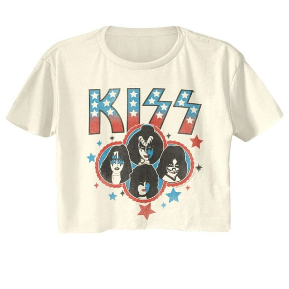 Kiss All-American Glam Rock Band Women's Crop Top (L)