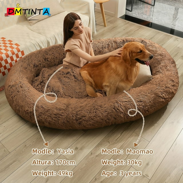 Human Dog Bed For People Adults, Calming Human Size Giant Dog Bed Fits Pet