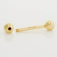 thumbnail image 3 of Anygolds 14K REAL Solid Gold 5mm Plain Ball Straight Industrial Barbell Nipple Body Piercing Jewelry 14Gauge - MBJ4531Y Yeloow Gold, 3 of 4