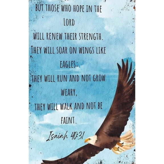 Isaiah 40:31 Hope in The Lord Bible Verse Wall Decor Scripture Wall Art Bathroom Vertical poster