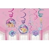 Amscan 672358 Barbie Mermaid Iridescent and Foil Swirl Party Decorations, 12 Ct. 5"