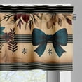 thumbnail image 4 of Ambesonne Cottagecore Valance & Curtain 3 Pcs Set, Woods Modern Floral Art, 55"x24", Caramel Beige Dark Teal, 4 of 7