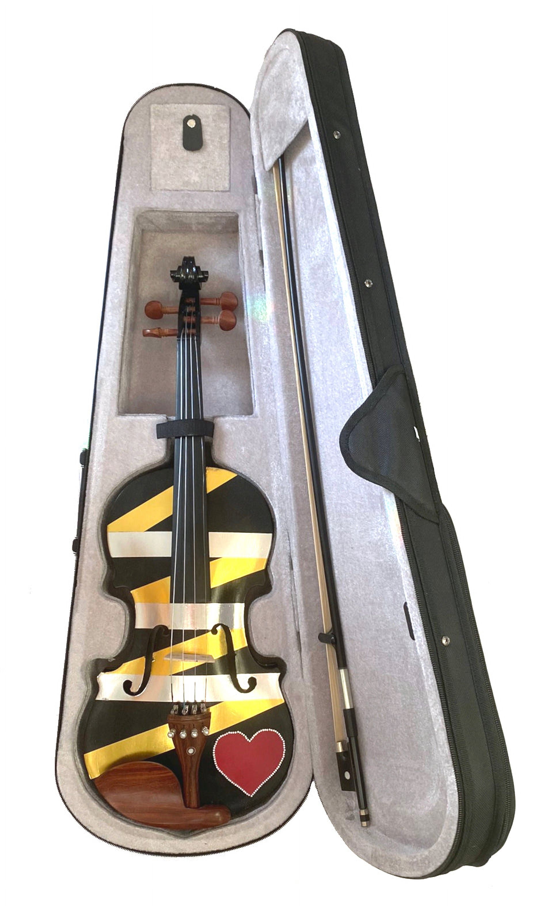 Rozanna's Love Wrap Violin Outfit 4/4 w Metallic Gold Silver Wrap and Pearl fine tuners