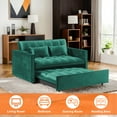 thumbnail image 7 of Hommoo Versatile Velvet Loveseats Reversible Pull Out Futon Couch,3 in 1 Sleeper Sofa Bed for Living Room, Green, 7 of 7