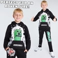 thumbnail image 5 of Conjunto de Buzo con Capucha y Joggers para Niños Minecraft Negro Verde 11-12 Años, 5 of 5