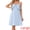 Blue, variant on DARING DIVA Women's Sleeveless Loose Fit Chemise Ruffle Camisole S Black